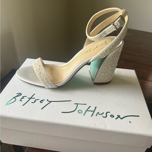 Betsey Johnson Jet Pearl Wedge Heel